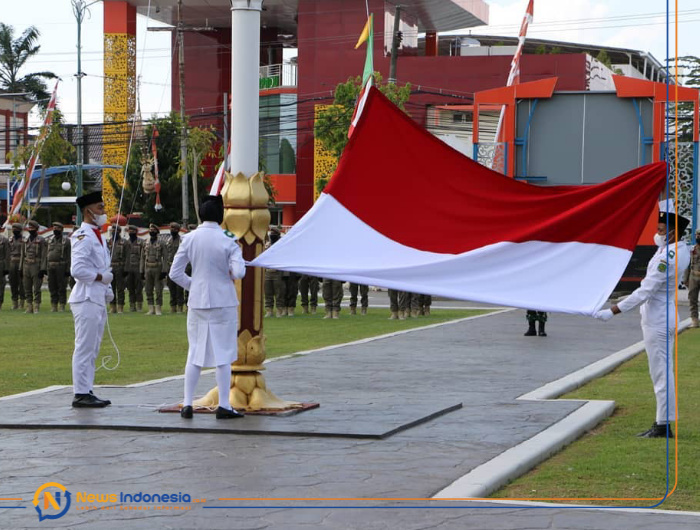 Upacara Bendera Peringatan Hari Pahlawan tahun 2020 di Halaman Kantor Bupati Sumenep. (Foto: Istimewa)