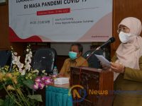 Foto: Wakil Bupati Sumenep, Hj. Dewi Khalifah, saat Lokakarya Penanggulangan TBC di masa pandemi COVID-19, di Aula Kantor Bappeda Kabupaten Sumenep.