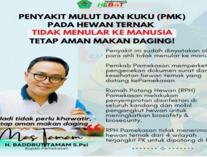 Foto: Pamflet yang berisikan imbauan Bupati Pamekasan, H. Baddrut Tamam
