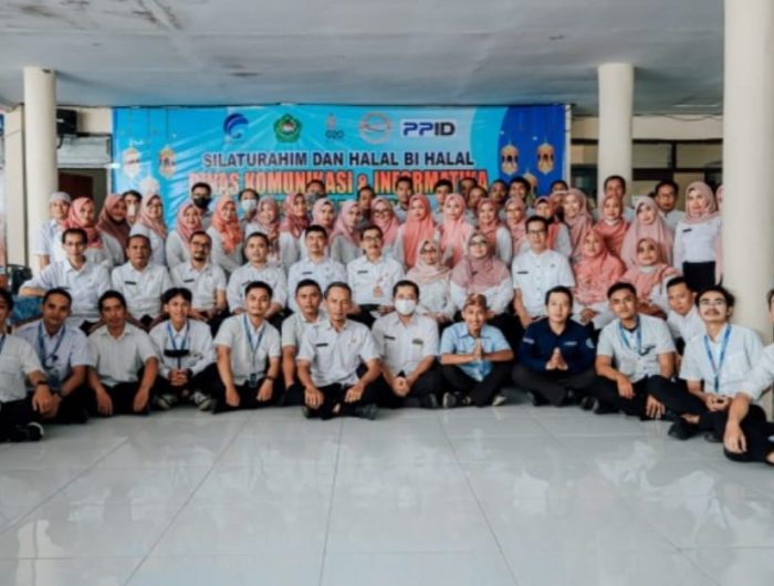 Foto: Dinas Komunikasi dan Informatika (Diskominfo) Kabupaten Pamekasan, Madura, Jawa Timur, menggelar silaturrahim dan halal bihalal setelah libur Idul Fitri 1443 H, Rabu (11/5/2022) pagi.