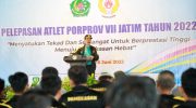 Foto: Wakil Bupati Pamekasan, Fattah Jasin memberikan dukungan kepada para atlet yang akan berlaga di Porprov Jatim 2022