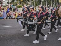 Foto: Defile Marching Band peserta Porprov Jatim VII.