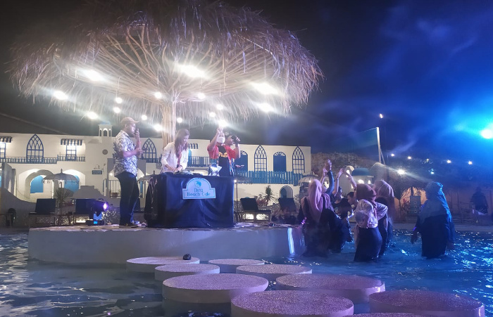 Foto: Bupati Jember Hendy Siswanto saat menghadiri launching Dira Park Kencong. Senin (29/8/2022).